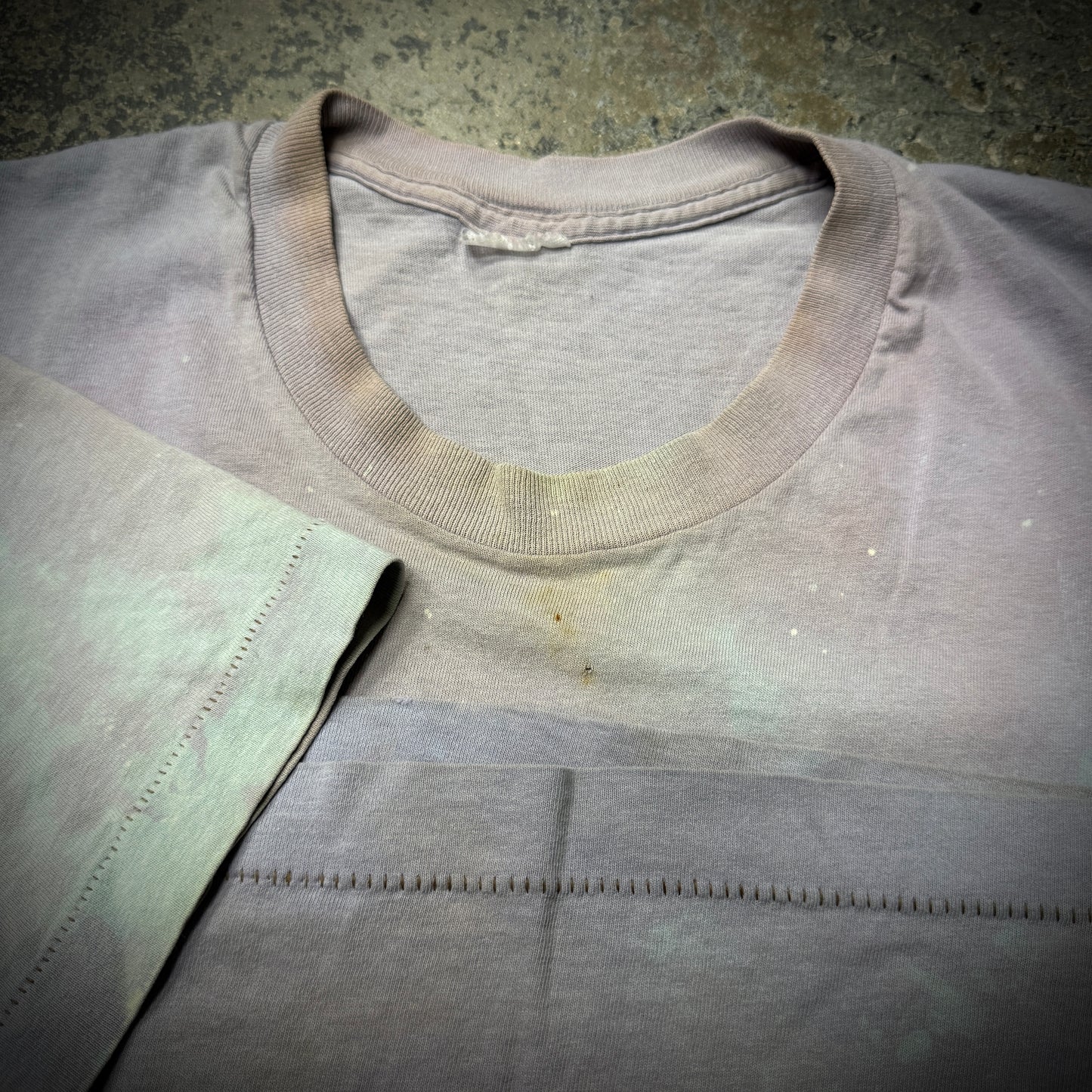 Vintage 80s/90s Bleach Stained Distressed Blank Tee