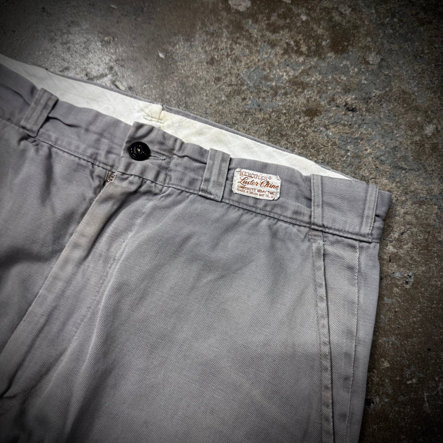 Vintage 50s Hercules Luster Chino Distressed Work Pants