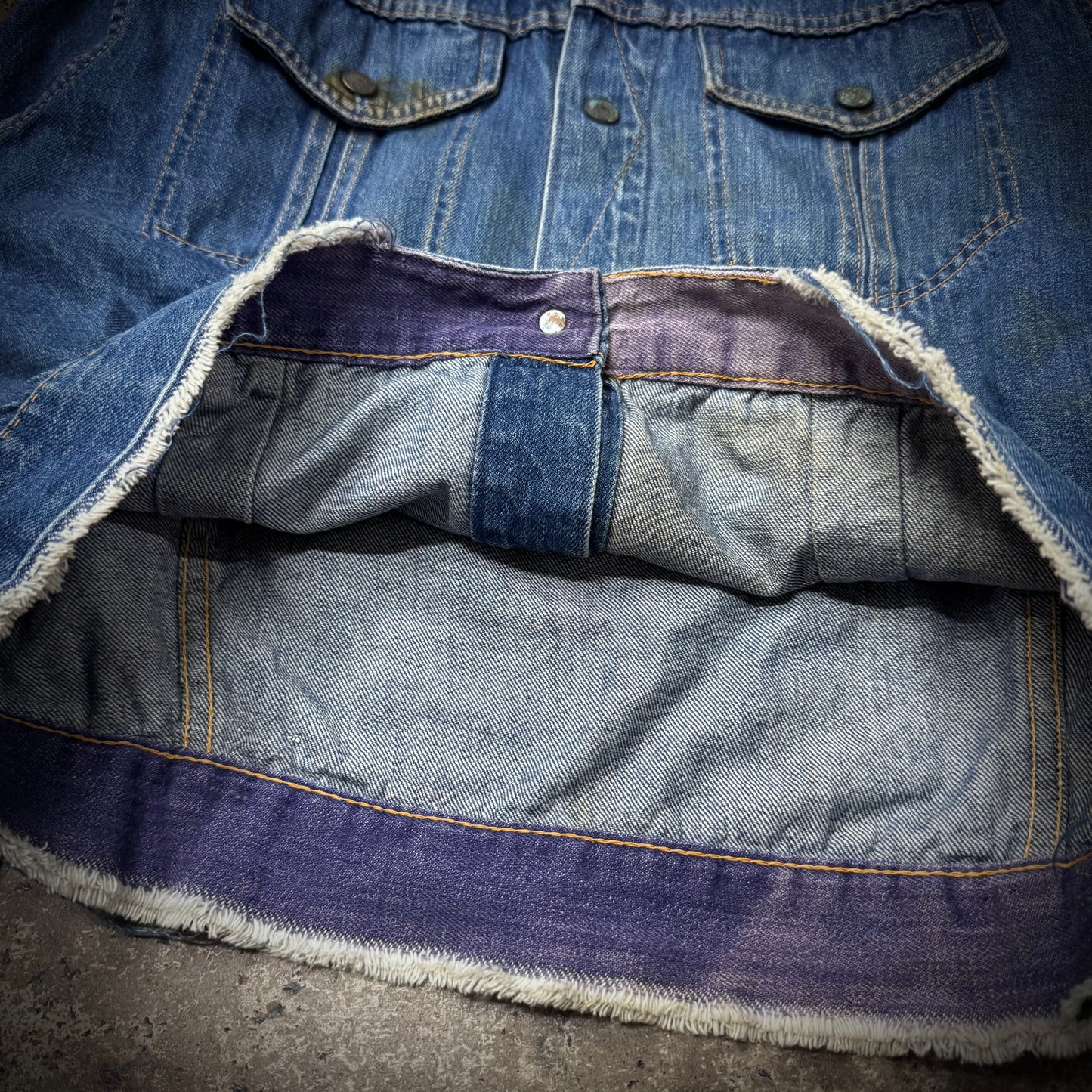 Vintage 60s Penney’s Foremost Union Made Distressed Denim Jacket Type 3