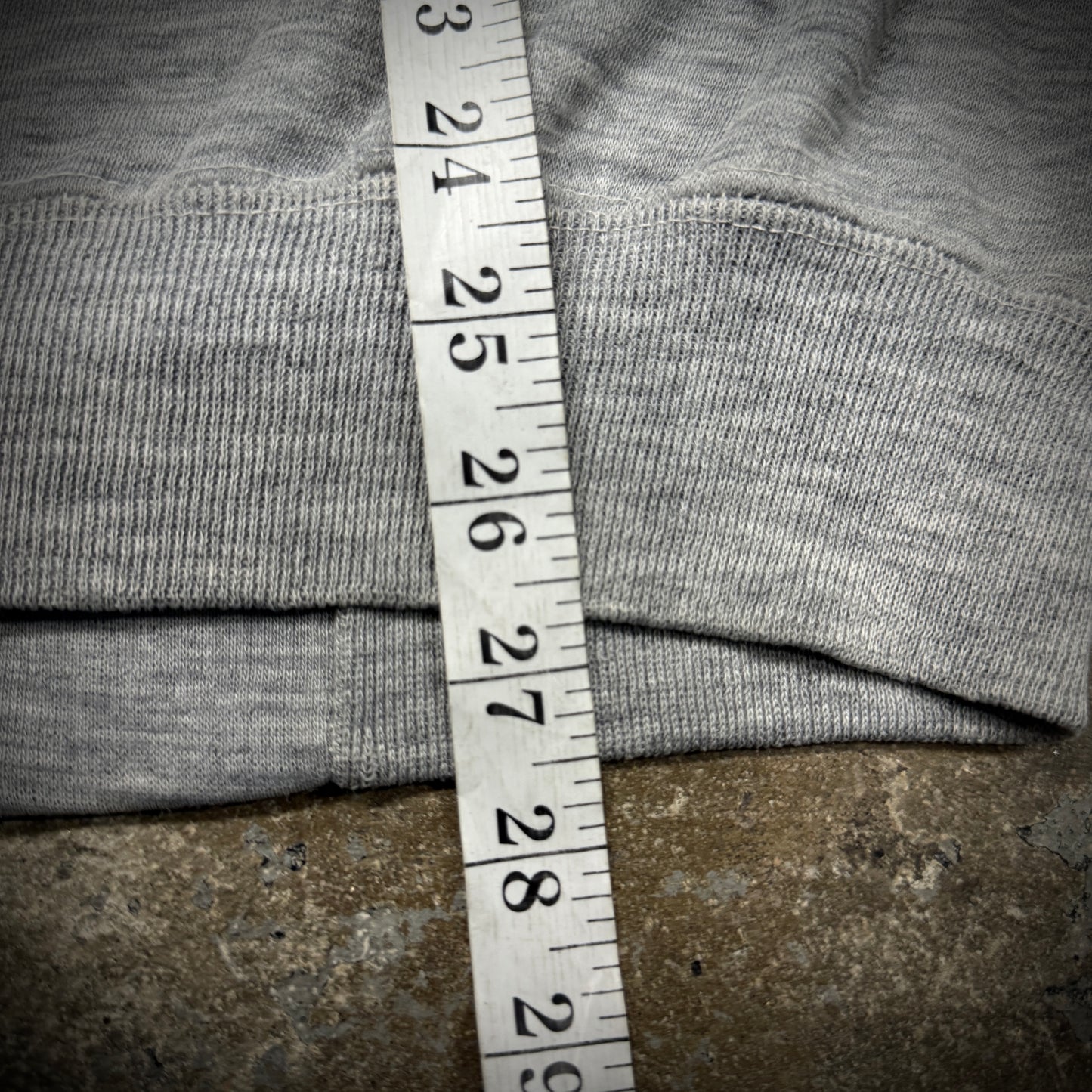 Vintage 70s Thermal Lined Blanket Grey Distressed Zip Up Hoodie