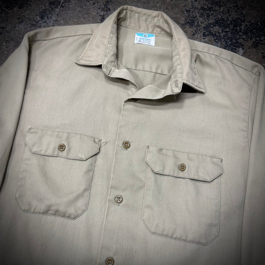 Vintage 60s Big Mac Penn Pressed Tan Work Shirt
