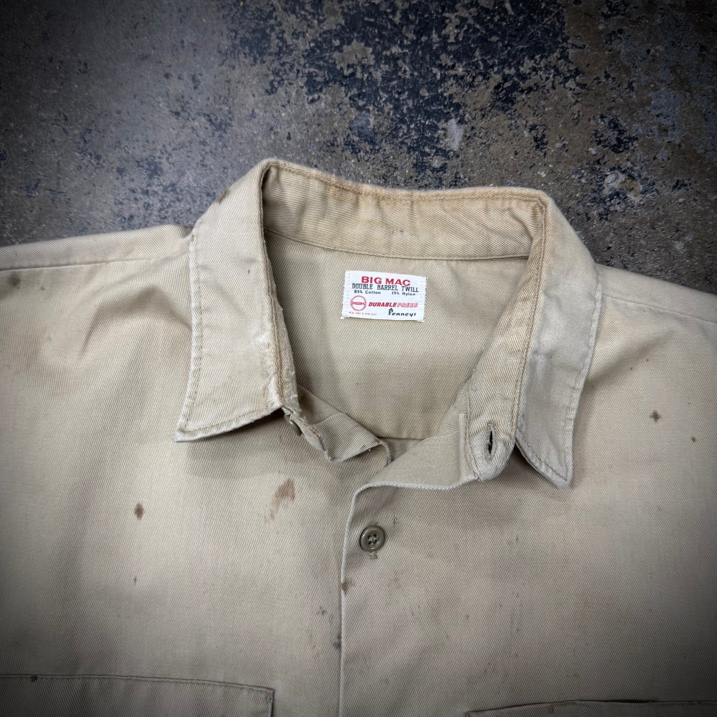Vintage 50s/60s Big Mac Thrashed Work Shirt