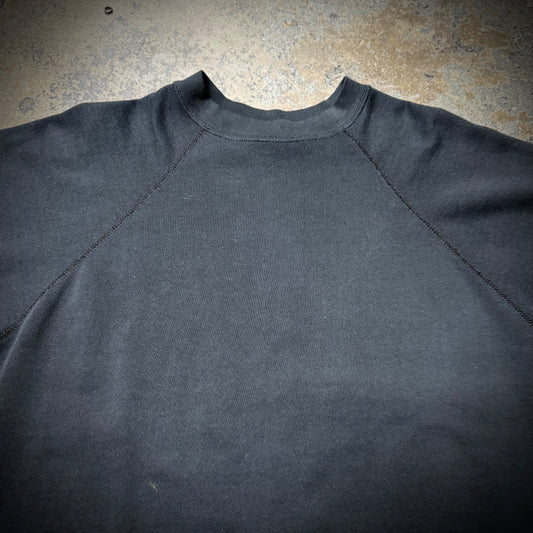 Vintage 60s/70s Short Sleeve Black Blank Sweatshirt
