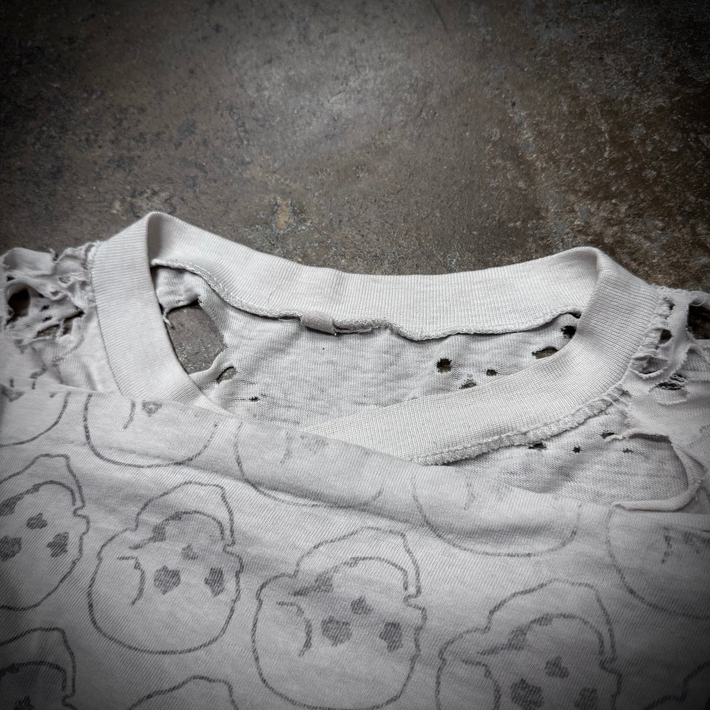 Vintage 90s Cheap Trick Skull AOP Thrashed Band Tee