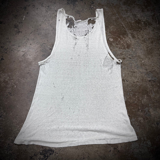 Vintage 60s/70s Hanes Wife Respecter Thrashed Tank