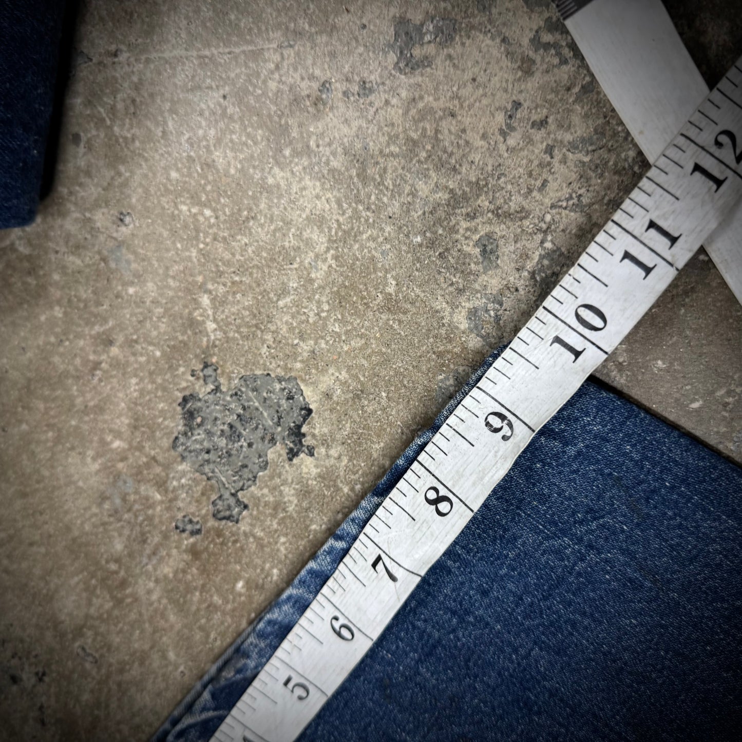 Vintage 40s WW2 USN Fatigue Pocket Paint Stained Denim Jeans