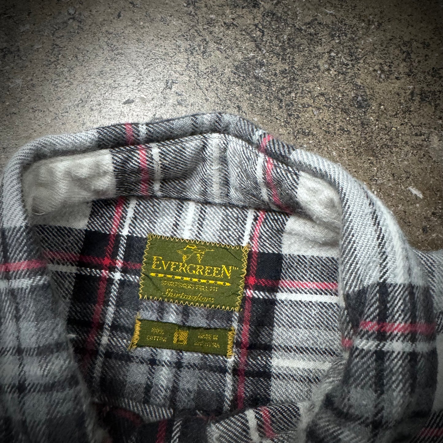 Vintage 70s Evergreen Plaid Cotton Flannel Shirt