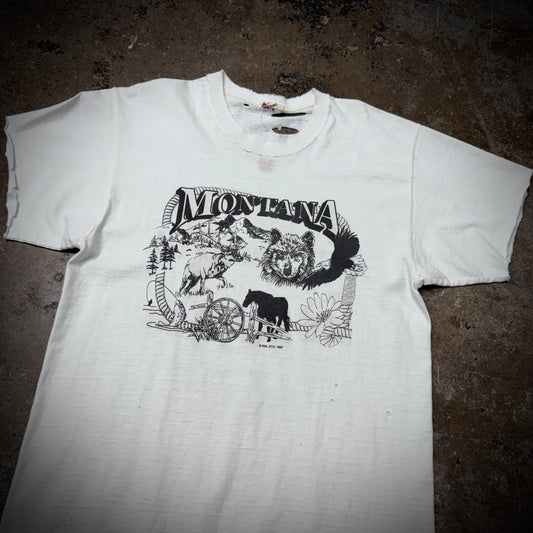 Vintage 90s Thrashed Montana Nature T-Shirt