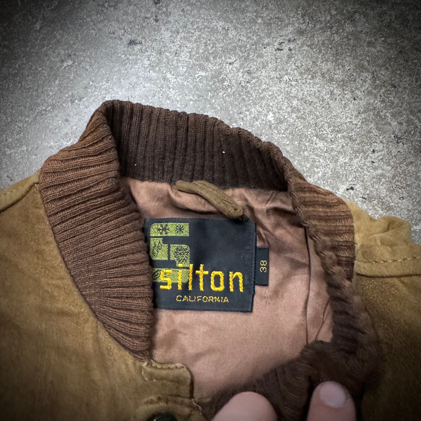 Vintage 60s/70s Silton California Distressed Suede Leather Bomber Jacket