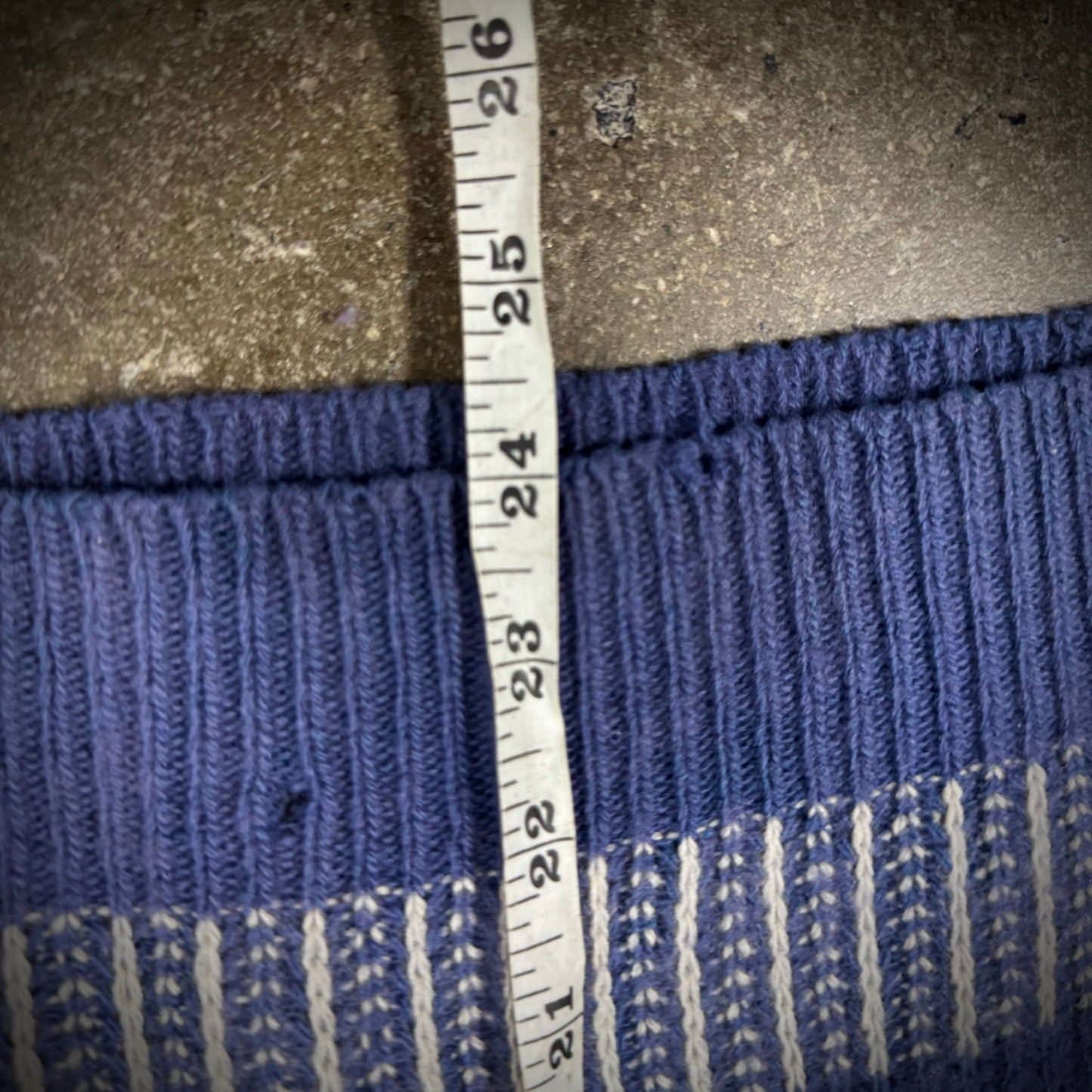 Vintage 60s/70s Thrashed 1/4 Zip Wool Blend Knit Sweater