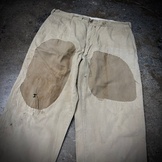 Vintage 40s/50s Big Mac Distressed and Repaired Chino Pants