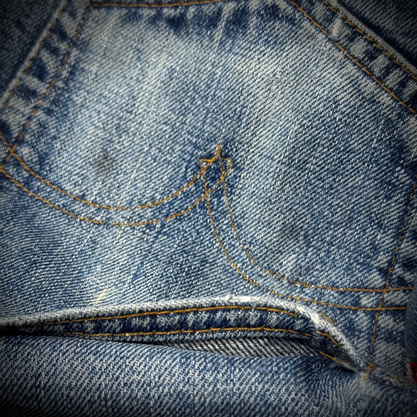 Vintage 70s Levi’s 501 Single Stitch Selvedge Distressed and Repaired Denim Jeans