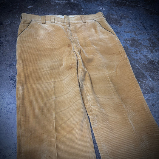 Vintage 60s/70s Tan Corduroy Loose Fit Trousers