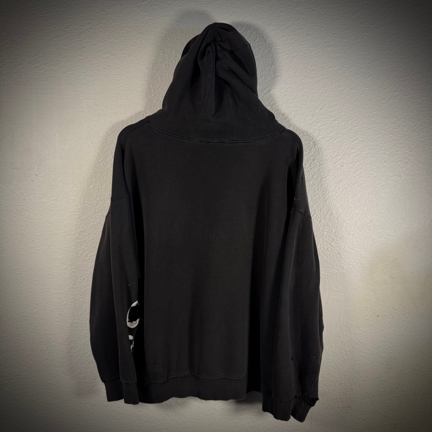 Vintage Iron Maiden Thrashed Band Tee Style Zip Up Hoodie