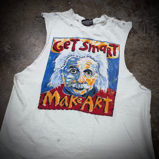 Vintage 90s Albert Einstein Art Sleeveless Tee