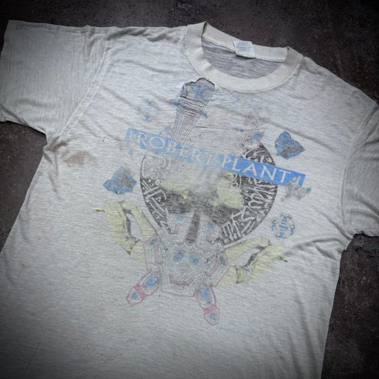 Vintage Faded 80s Robert Plant Tour Paper Thin Band Tee
