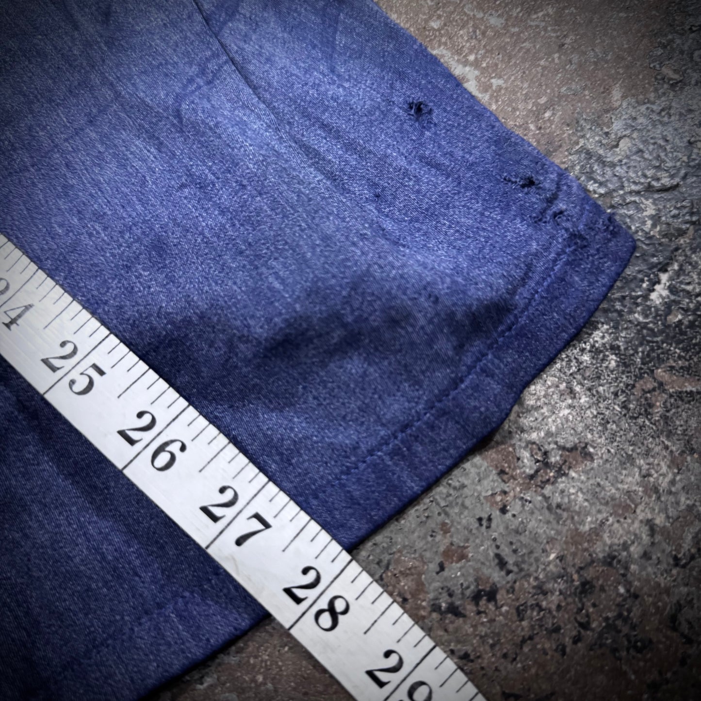 Vintage 50s Thrashed Indigo Button Up