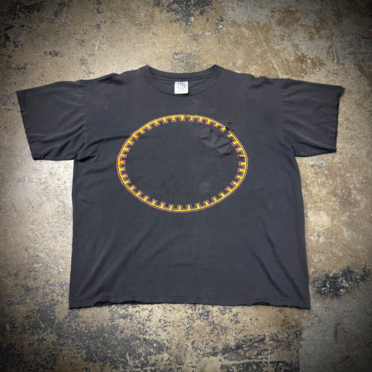 Vintage 90s Sisters of Mercy Event Horizon Distressed & Repaired Faded Black  Band Tee