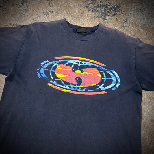 Vintage 90s/00s Wu Wear Wu Tang Clan NYC Faded Black Rap Tee