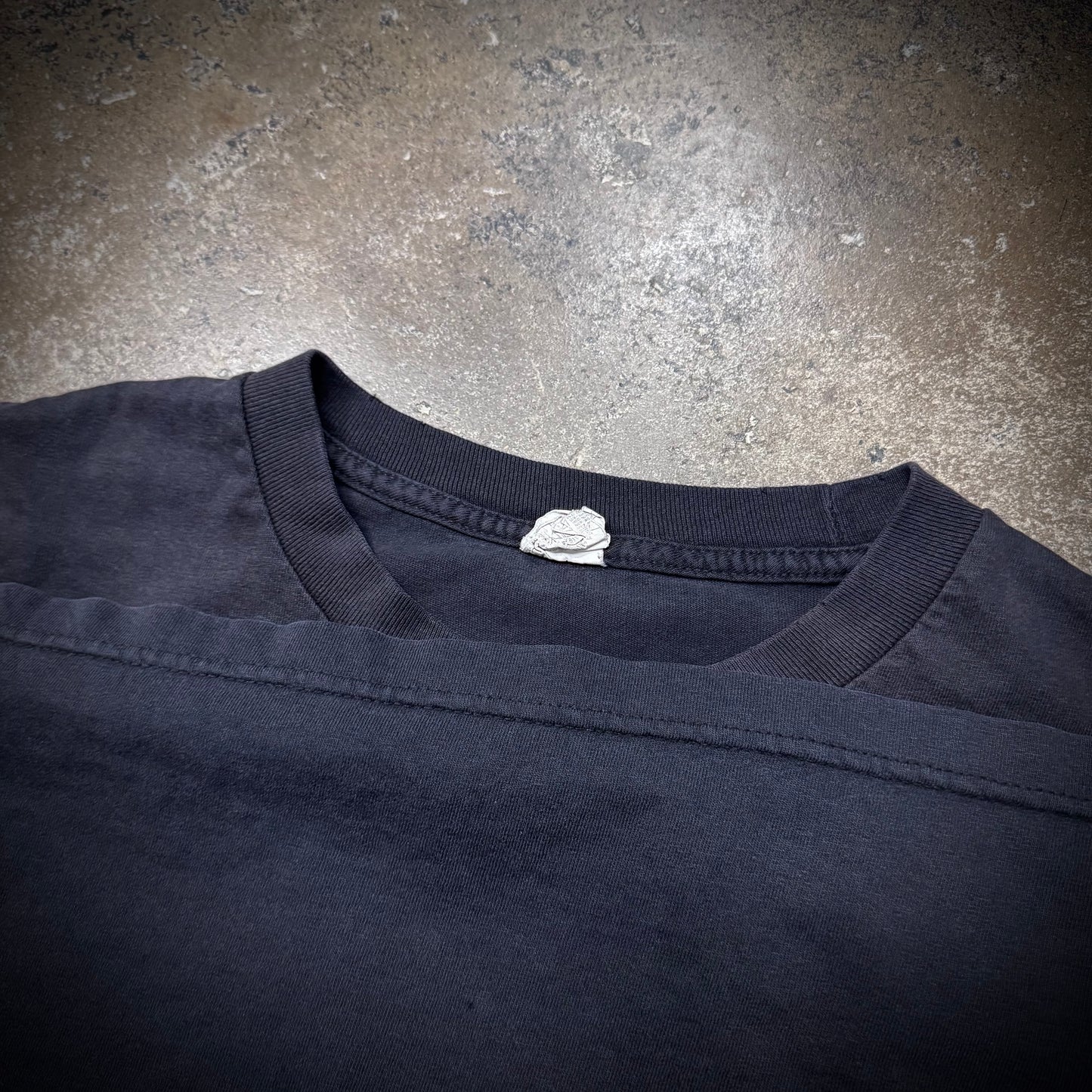 Vintage 00s Lifestyle Cycles WCC Style Biker Long Sleeve Faded Black T-Shirt