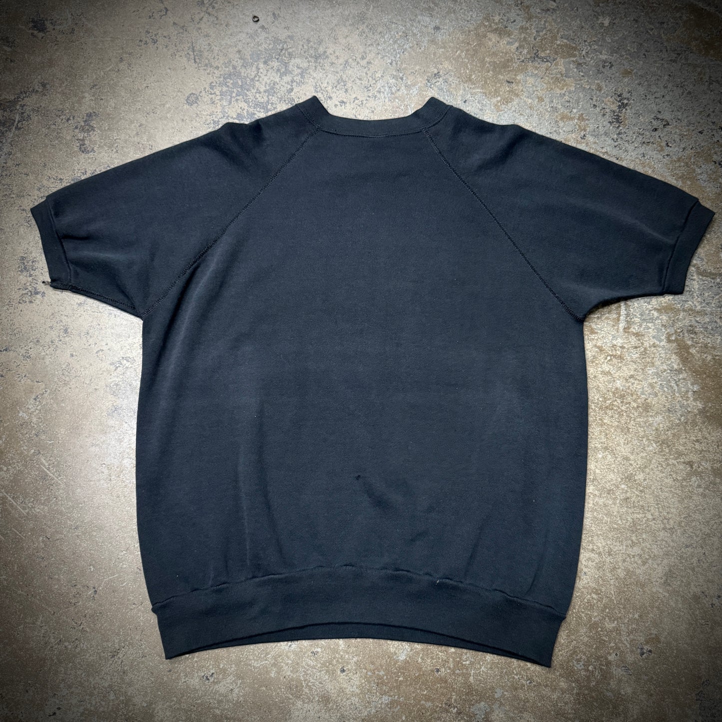 Vintage 60s/70s Short Sleeve Black Blank Sweatshirt