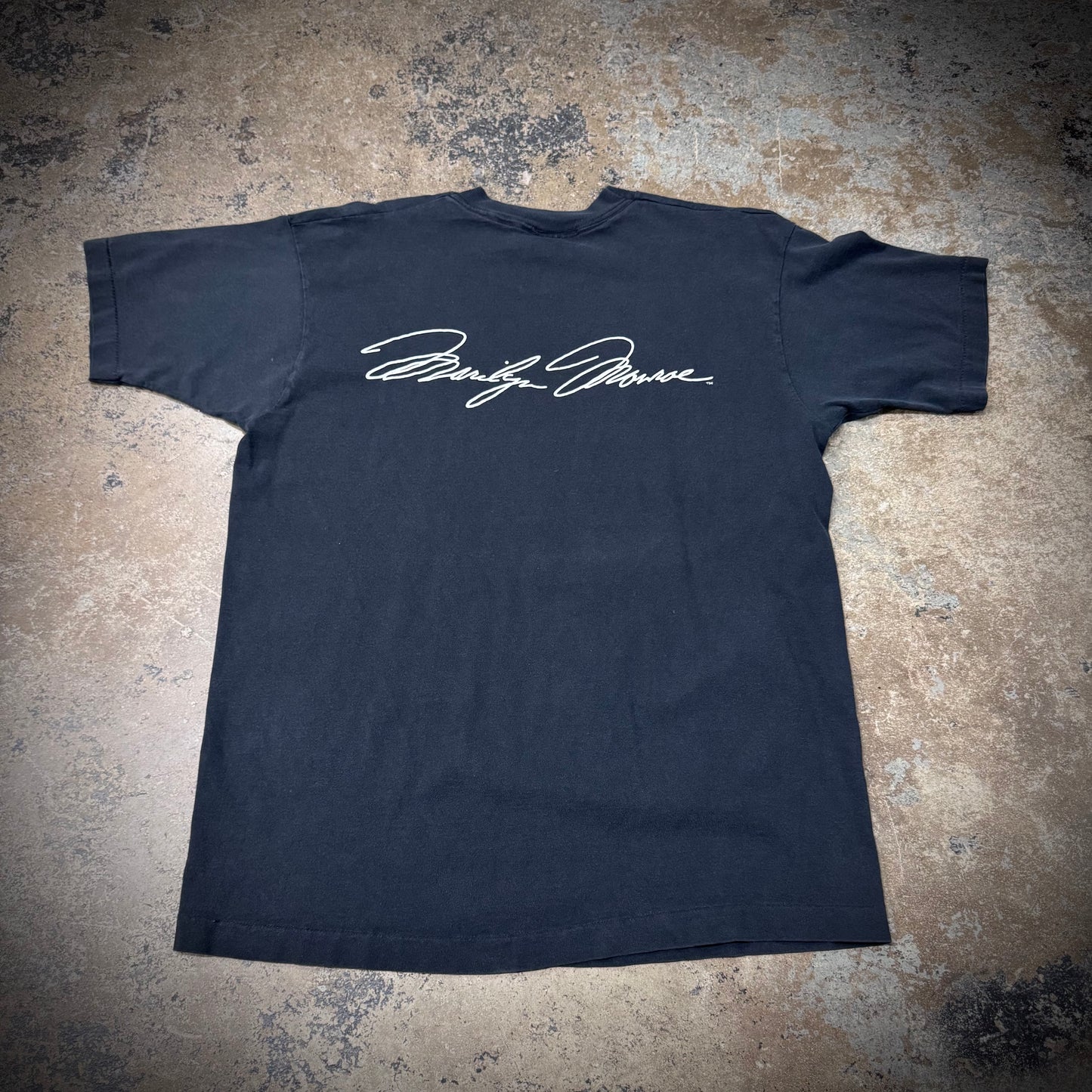 Vintage 90s Marilyn Monroe Portrait Faded Black T-Shirt