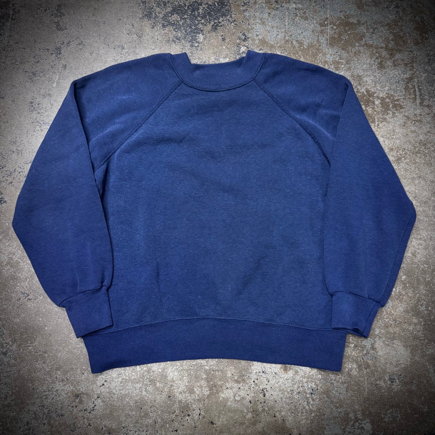 Vintage 70s/80s Faded Navy Blank Raglan Sweatshirt