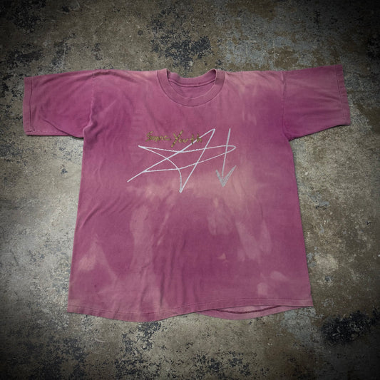 Vintage 90s Sonic Youth Faded Burgundy Distressed Band Tee