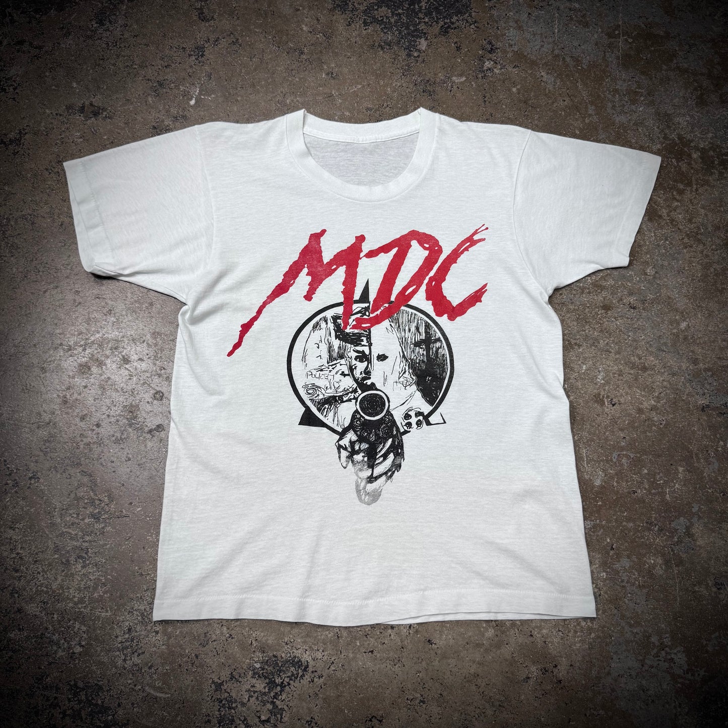 Vintage MDC Millions of Dead Cops KKK Cop Punk Band Tee
