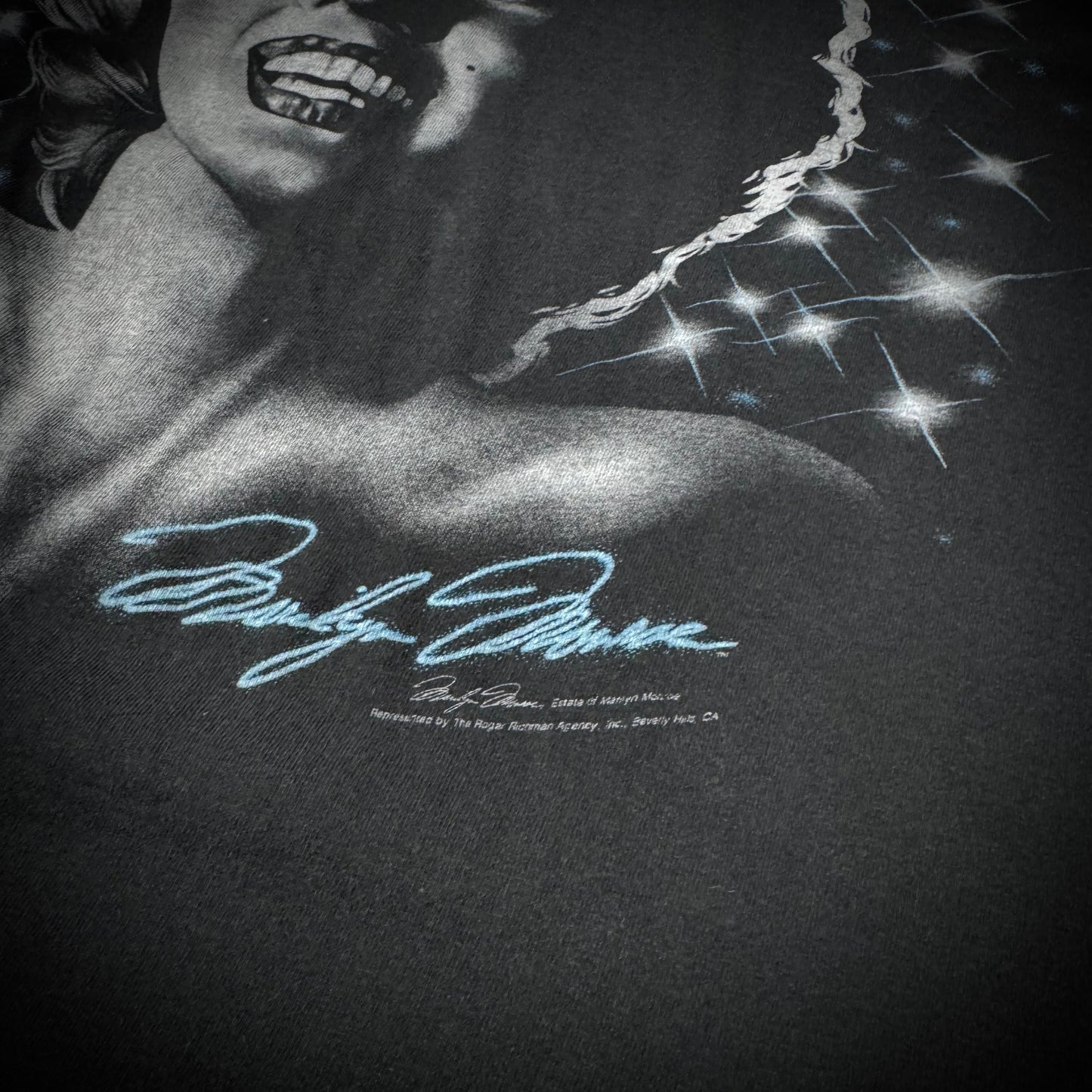 Vintage 90s Marilyn Monroe Portrait Faded Black T-Shirt