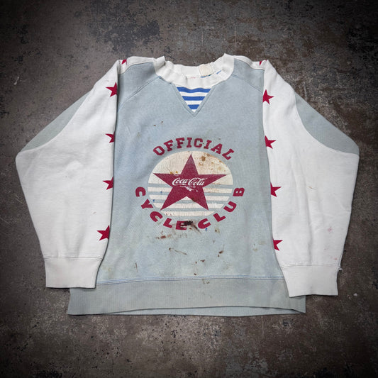 Vintage 80s Coca Cola Cycle Club Thrashed Sweatshirt