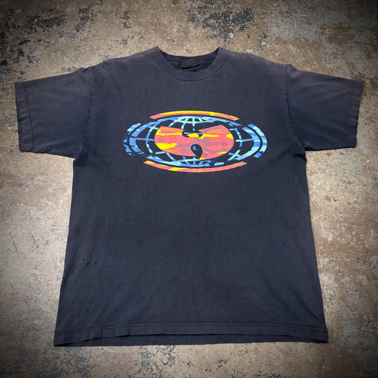 Vintage 90s/00s Wu Wear Wu Tang Clan NYC Faded Black Rap Tee