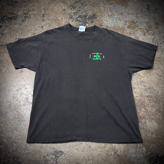 Vintage 90s Faded Black Jade Chinese Character T-Shirt