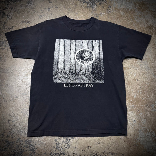 2010s Left Astray California Punk Band Faded Black Band Tee