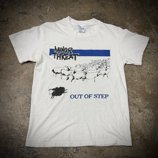 Vintage 90s Minor Threat Out of Step Black Sheep Punk Band Tee