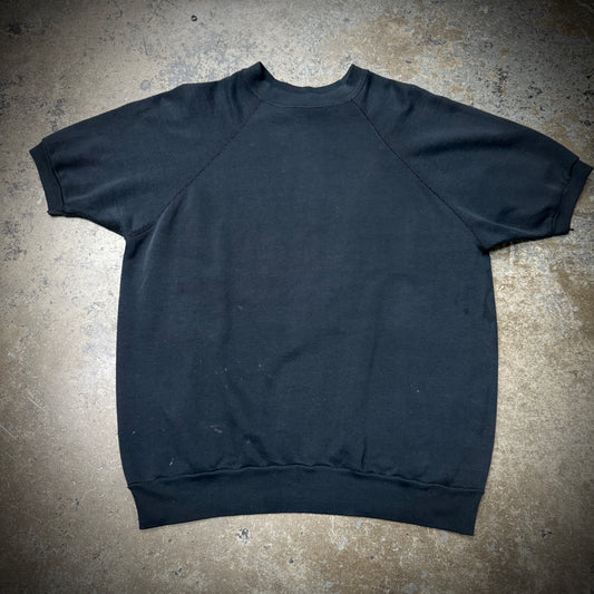Vintage 60s/70s Short Sleeve Black Blank Sweatshirt