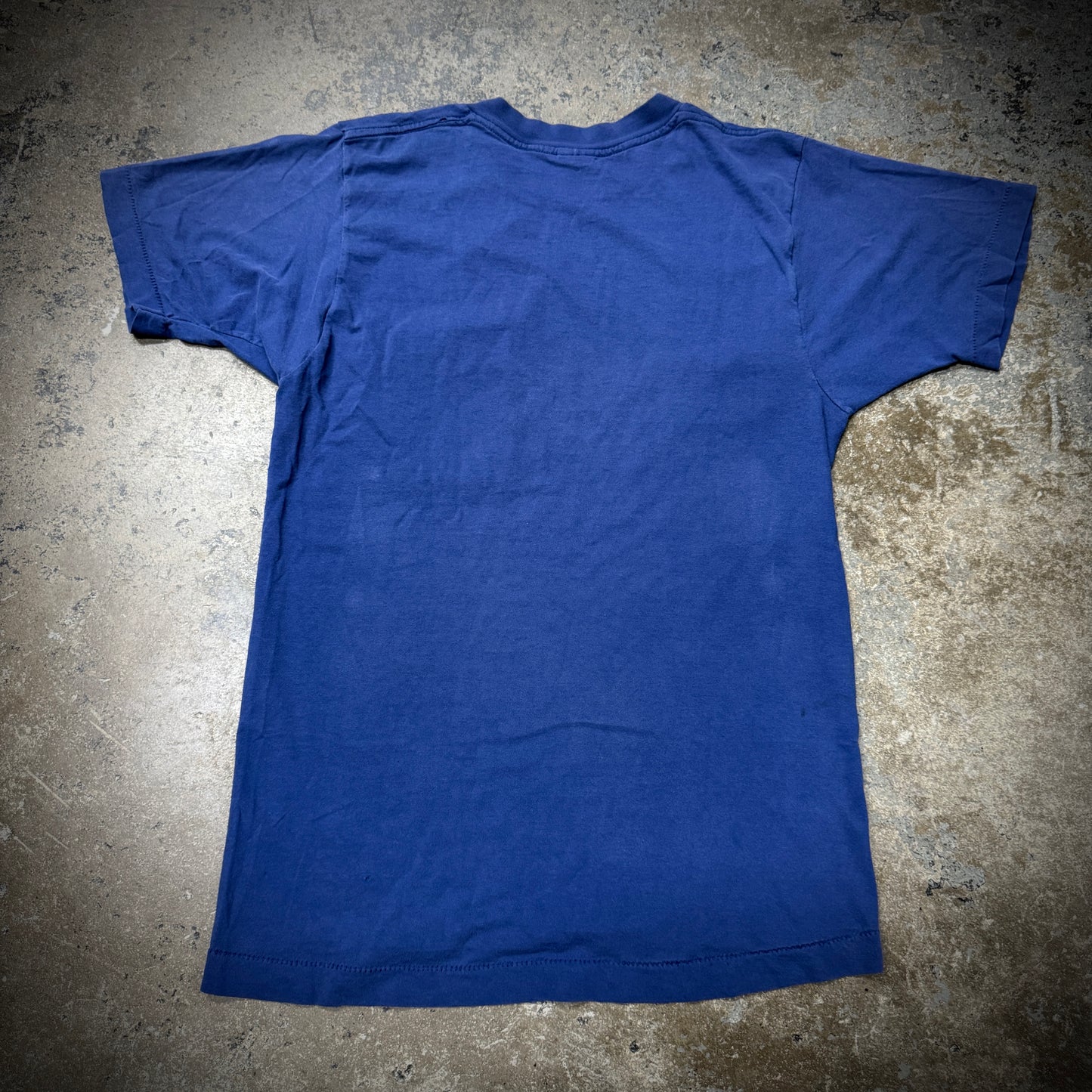 Vintage 80s Blue Blank Pocket Tee