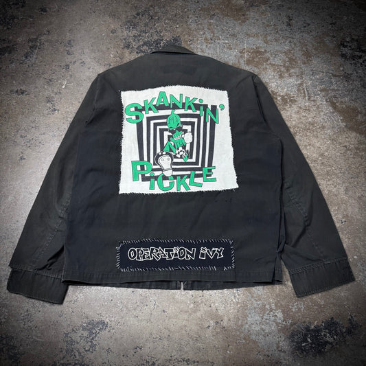 Vintage 70s US Military Jacket with Punk and Ska Band Patches