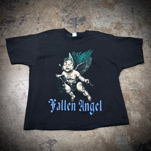 Vintage 1994 Fashion Victim Fallen Angel Tattoo Shop T-Shirt