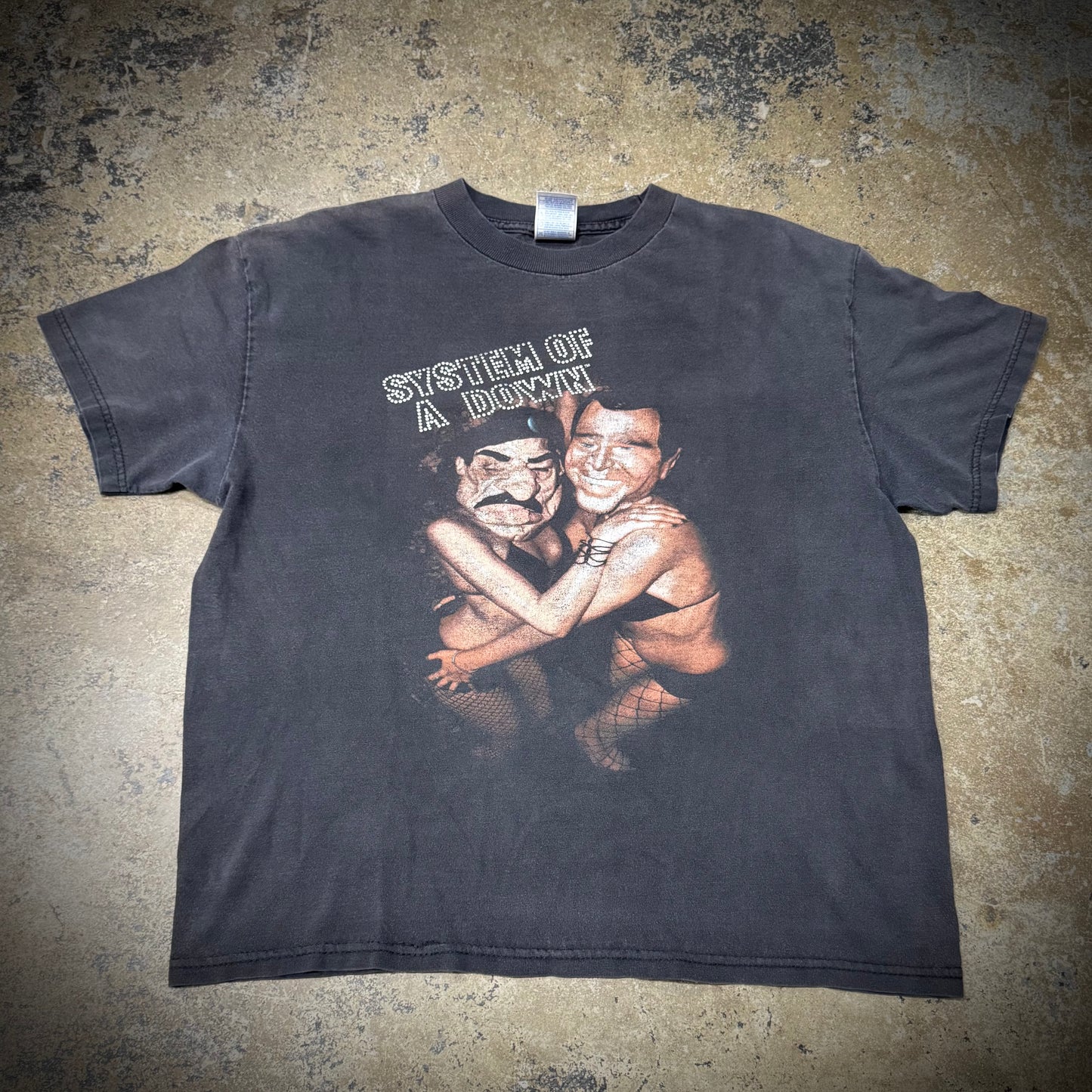 Vintage 00s System of a Down Bush and Saddam Faded Black Band Tee