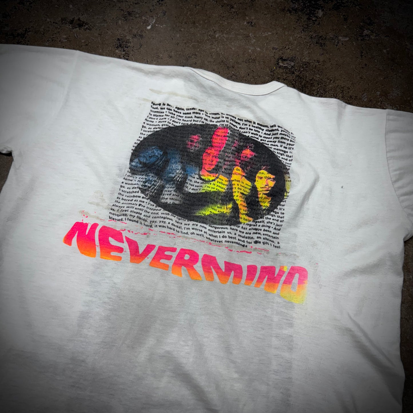 Vintage 90s Nirvana Nevermind Parking Lot Band Tee
