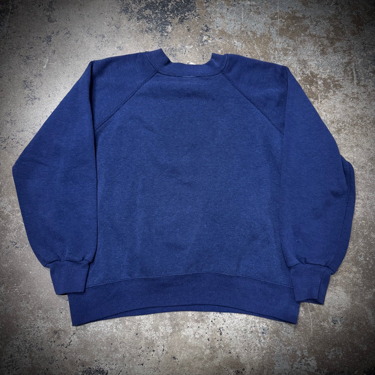 Vintage 70s/80s Faded Navy Blank Raglan Sweatshirt