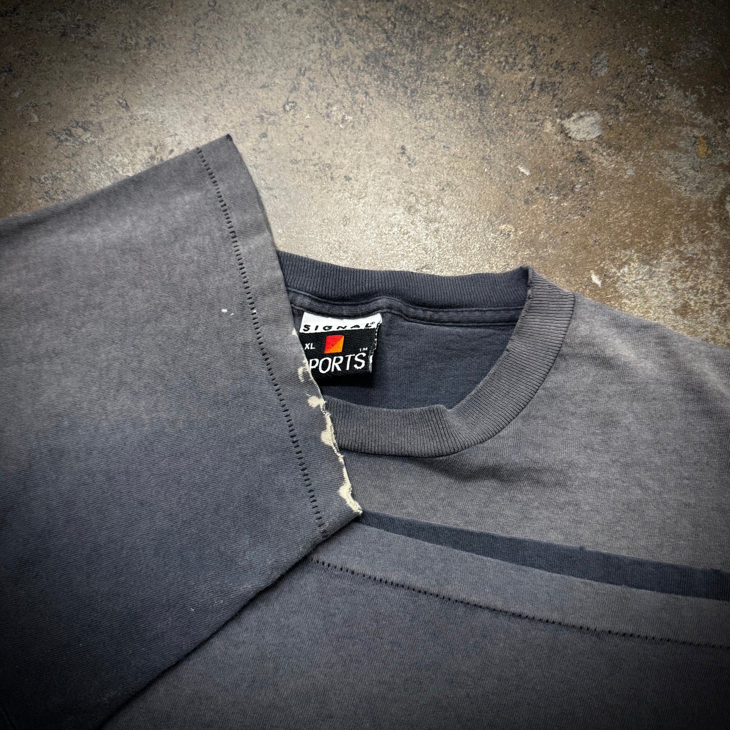 Vintage 90s Alaska Camp Fire Faded Black Tee