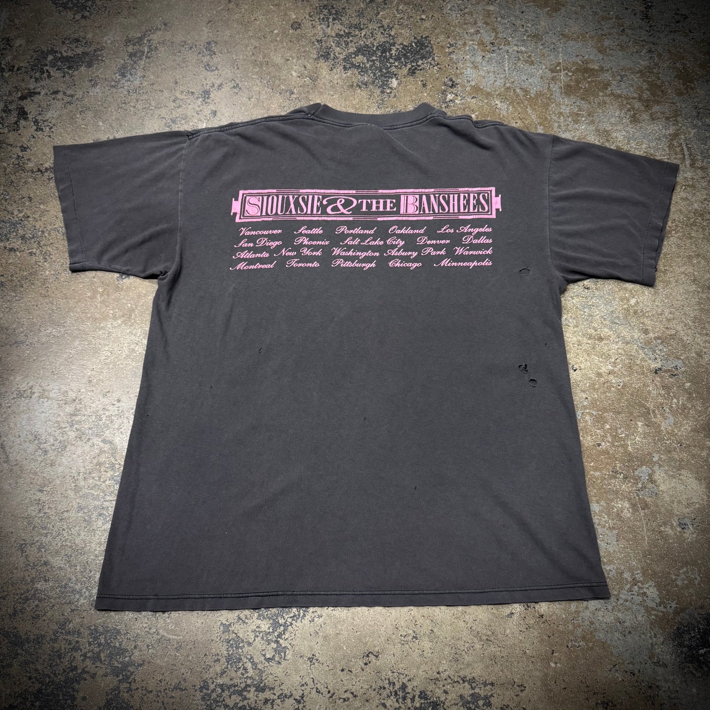 Vintage Siouxsie and the Banshees Faded Black Band Tee