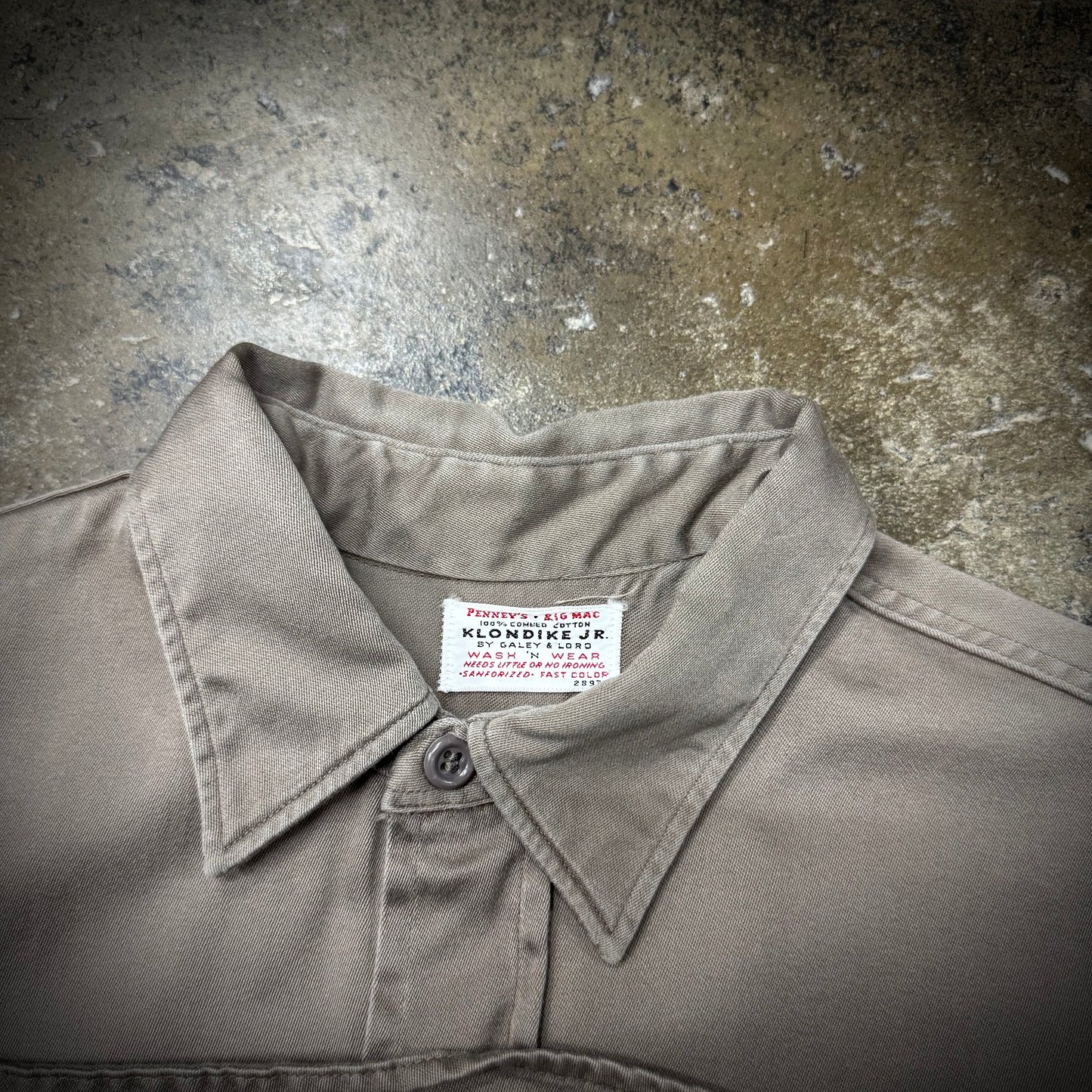 True Vintage 50s Penneys Big Mac Sateen/Moleskin Repaired Work Shirt