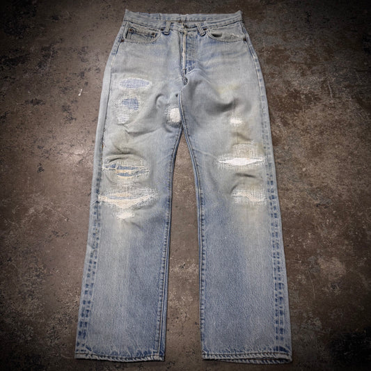 Vintage Levi’s 501 Selvedge Repaired Jeans 31x30