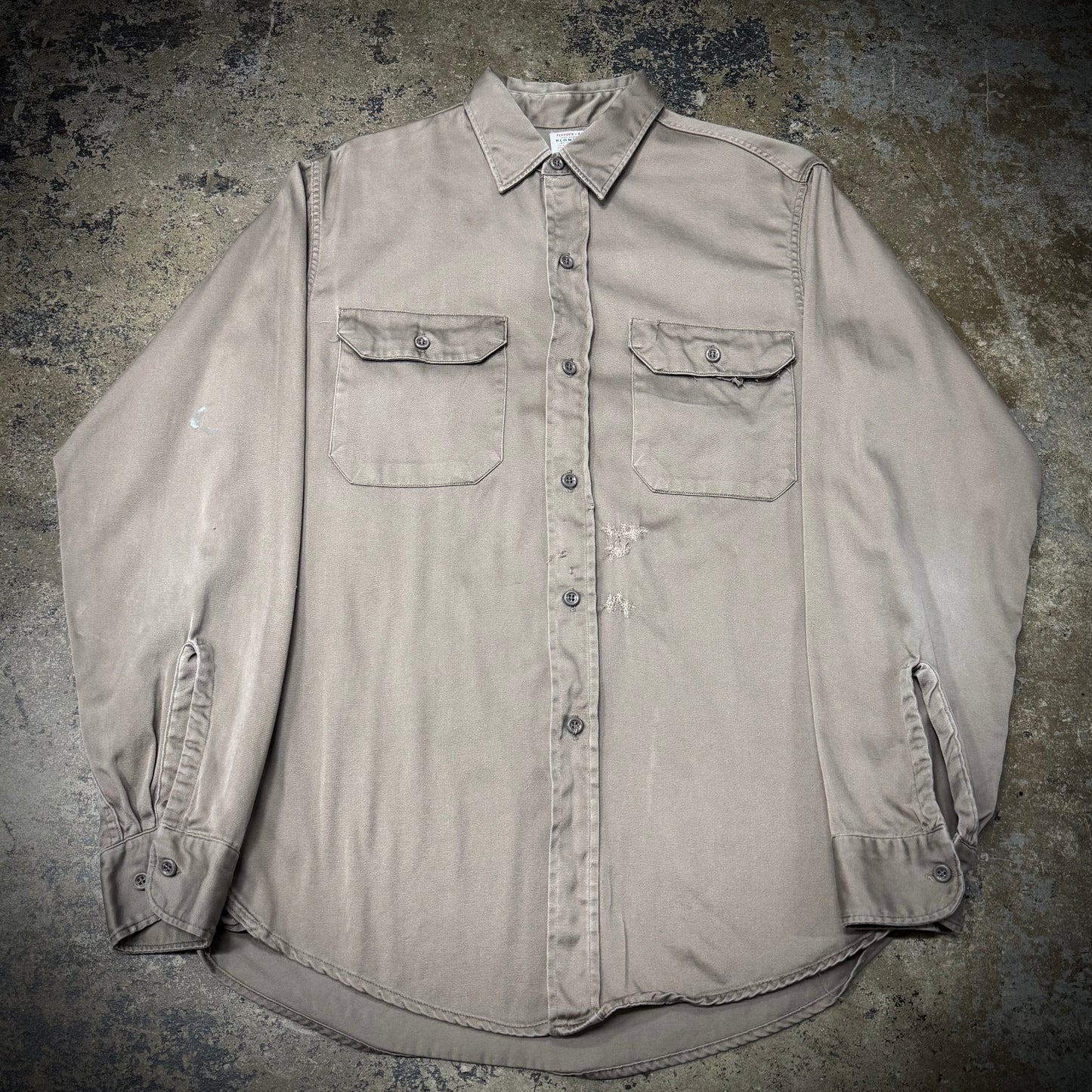 True Vintage 50s Penneys Big Mac Sateen/Moleskin Repaired Work Shirt