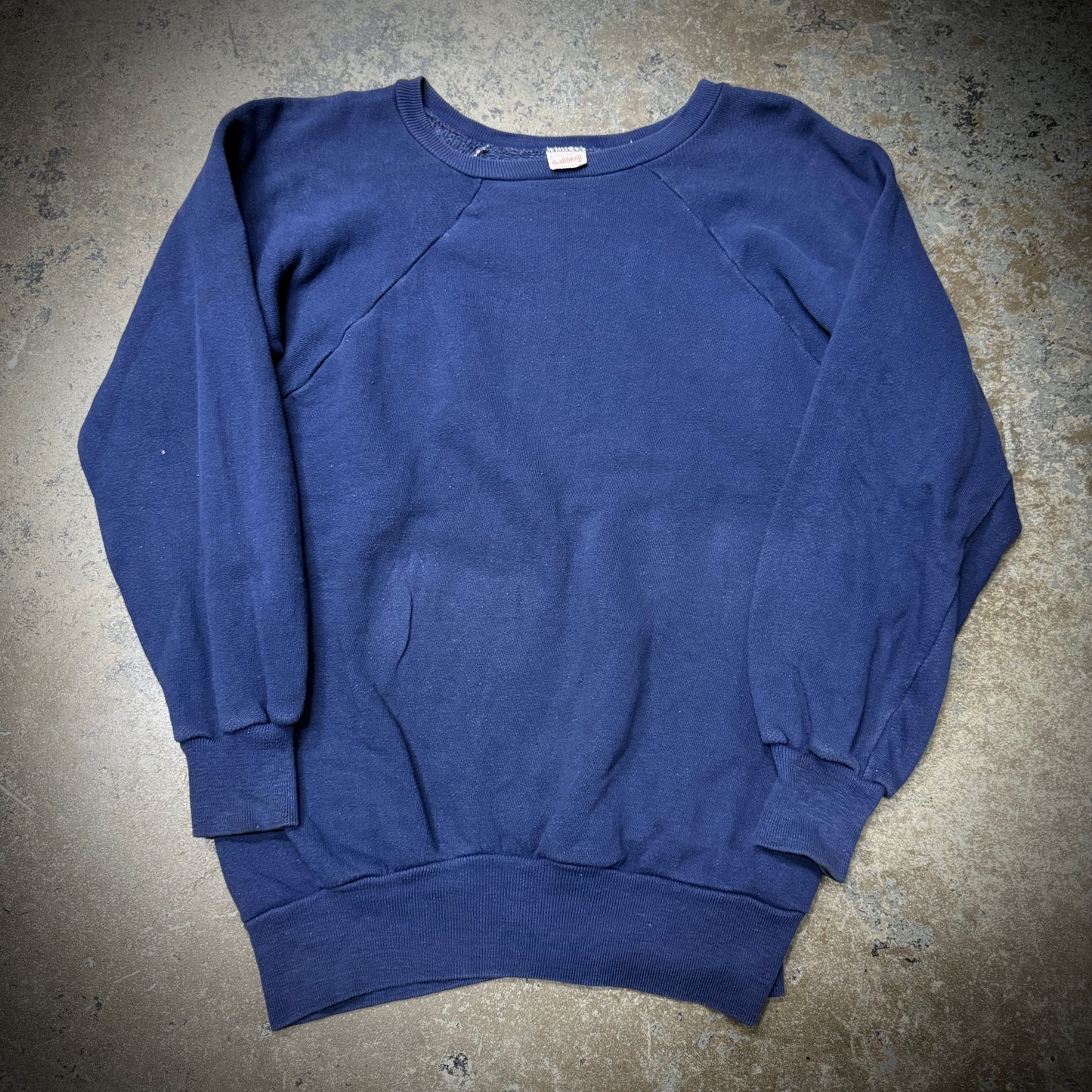 Vintage 60s/70s Healthknit Blank Blue Raglan Crewneck Sweatshirt