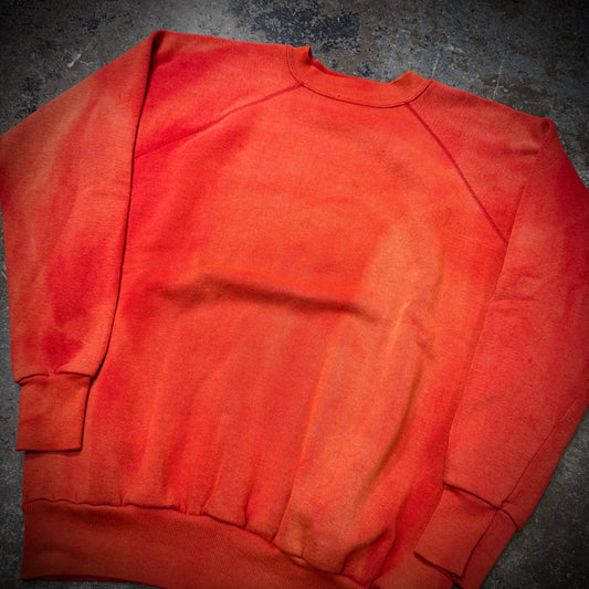 Vintage 80s Faded Red Raglan Sweatshirt