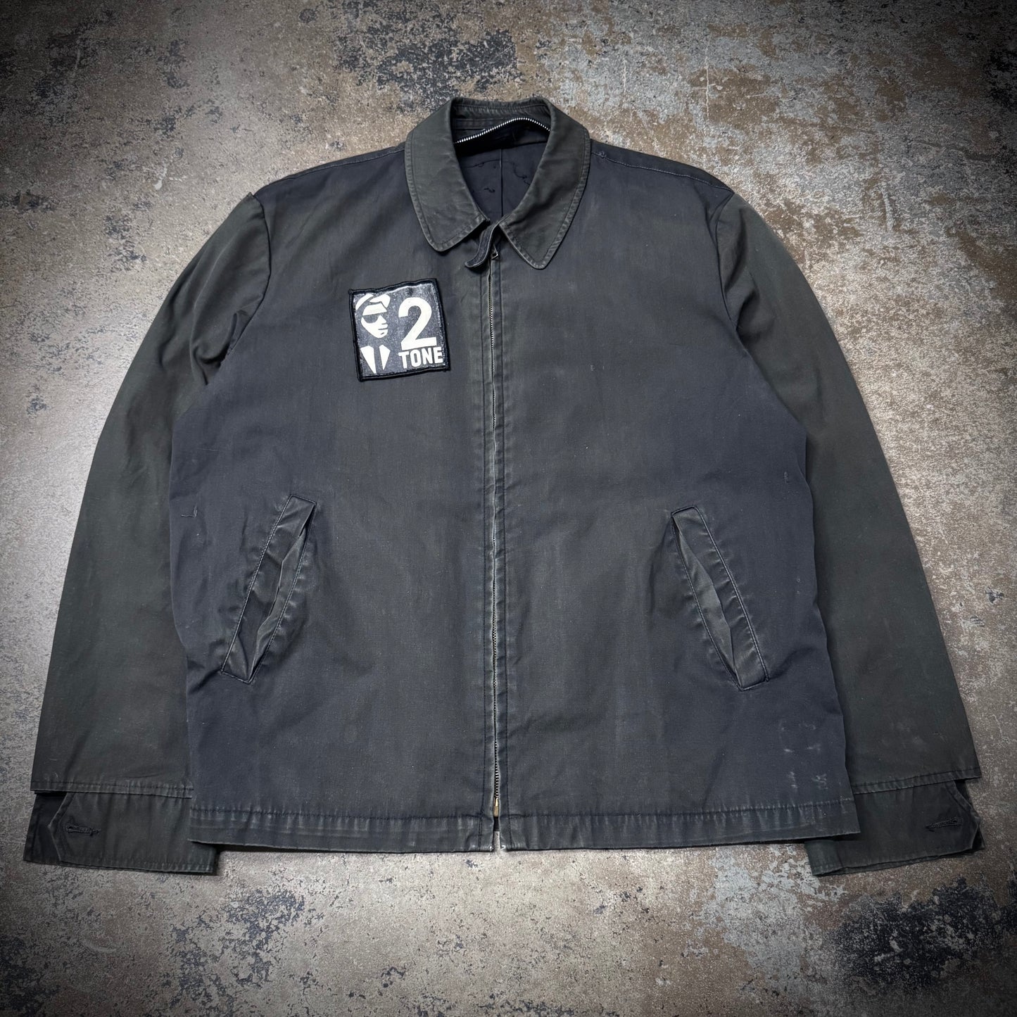 Vintage 70s US Military Jacket with Punk and Ska Band Patches